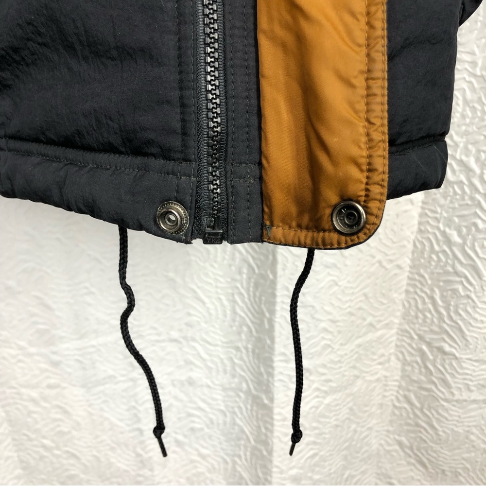 Vintage 90s Black Neutral Tone Nike Air Hooded Drawstring Winter Jacket - Picture 6 of 16